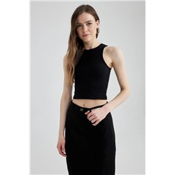 Defacto Slim Fit Halter Yaka Pamuklu Crop Top U0357AZ22SM