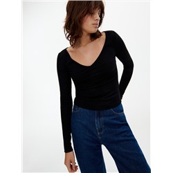 Bluse mit gesprenkelter Textur