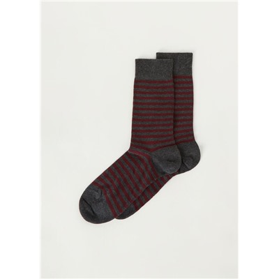 Kurze Herrensocken mit Streifenmotiv