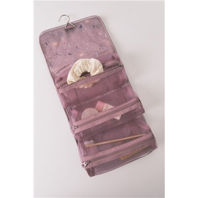 Neceser mediano percha satinado rosa