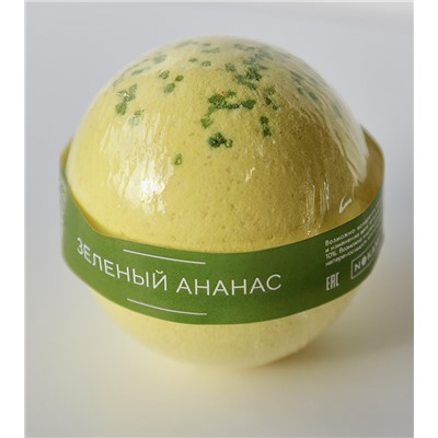 [NOKAMI] Бомбочка для ванн ЗЕЛЕНЫЙ АНАНАС шипящая, 120 гр