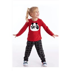 Denokids Ponponlu Panda Kız Pantolon Takım CFF-20K1-053
