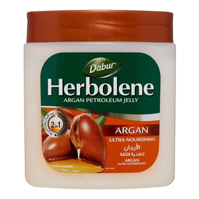 DABUR Herbolene Вазелин для кожи с маслом Аргана и витамином Е смягчающий и увлажняющий 225мл