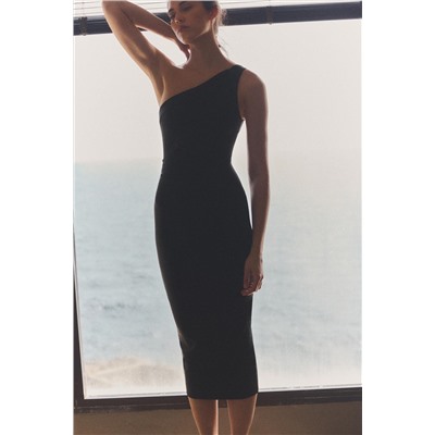 ASYMMETRIC MIDI DRESS