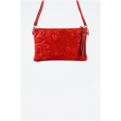 Bolso de mano de nobuk Deanna - Rojo