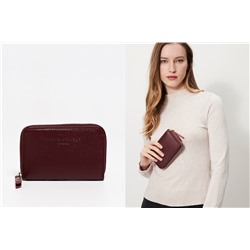 Cartera de piel Moni Burdeos