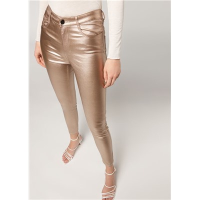 Skinny Leggings in Lederoptik