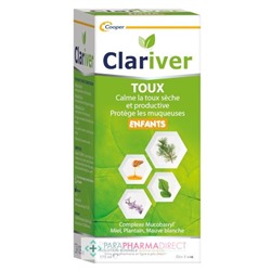 Clariver Toux - Enfants - Arôme Orange - Sirop 175ml