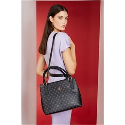 Pierre Cardin Siyah Monogram Kadın Omuz Çantası 05PO22K1592