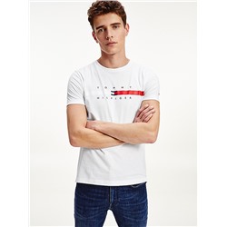 TOMMY HILFIGER ORGANIC COTTON FLAG STRIPE T-SHIRT