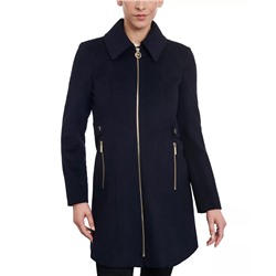 MICHAEL MICHAEL KORS Women's Wool Blend Zip-Front Coat