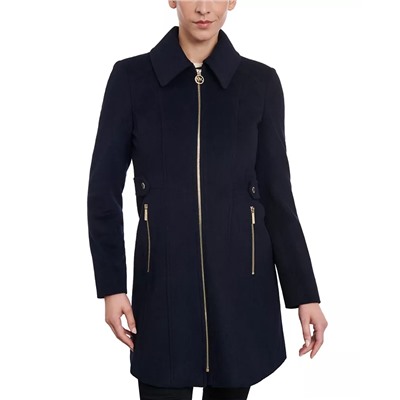 MICHAEL MICHAEL KORS Women's Wool Blend Zip-Front Coat