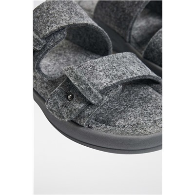 Sandalias con plataforma Gris jaspeado