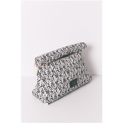 Neceser grande acolchado print hojas