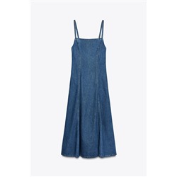 DENIM TRF MIDI DRESS