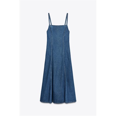 DENIM TRF MIDI DRESS