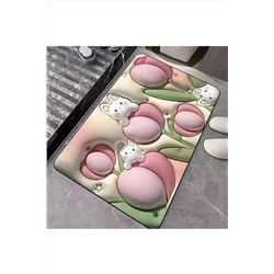 enfa ithalat 3d Su Emici Banyo Paspası Kaydırmaz Banyo Matı 38*58cm Enf-547