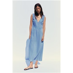 EMBROIDERED MIDI DRESS