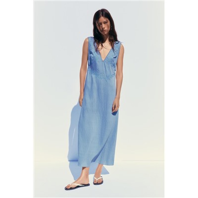 EMBROIDERED MIDI DRESS