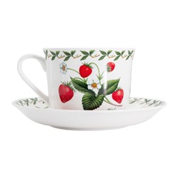 Пара чайная, 1 перс, 2 пр, 480 мл, фарфор F, белая, Земляника, Orchard Fruits, 53982