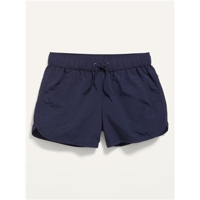 Dolphin-Hem Board Shorts for Girls