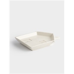 Блюдо, 19x16x3 см, фарфор P, бело-золотистое, Дом, Townlet