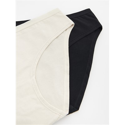 Slips mit hohem Baumwollanteil, 2er-Pack