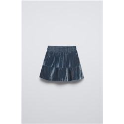VELVET BERMUDA SKIRT