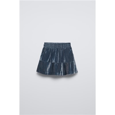 VELVET BERMUDA SKIRT