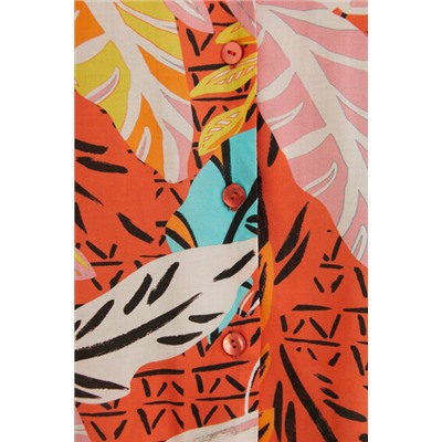 Camisa corta pijama estampada