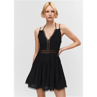 Vestido calados tirantes dobles
