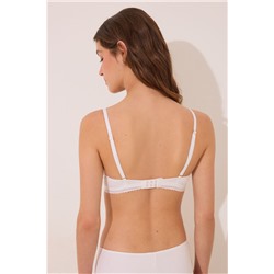 GORGEOUS Sujetador push up algodón relleno aro marfil