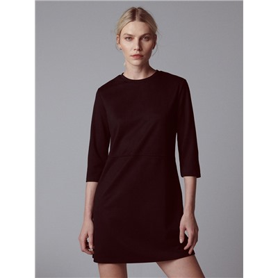 Kleid In Velourslederoptik