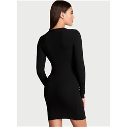 Luxe Ribbed Modal Long-Sleeve Mini Slip
