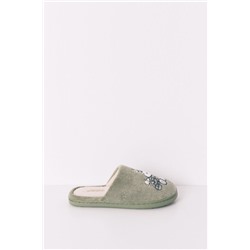 Zapatillas casa Snoopy kaki oscuro