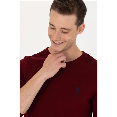 Erkek Bordo Basic Kazak