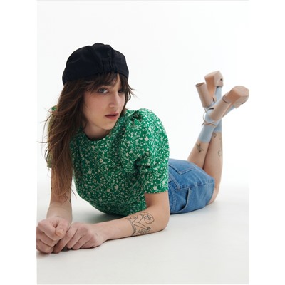 Bluse mit Puffärmeln