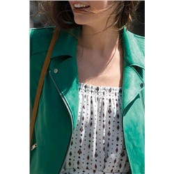 Chaqueta biker Verde