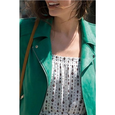 Chaqueta biker Verde