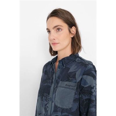 Camisa larga flores camuflaje