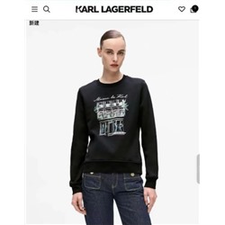 Женская толстовка из хлопка с вышитыми буквами  KARL LAGERFEL*D ОРИГИНАЛ! 😎