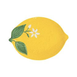 Блюдо, 25х18,5 см, фарфор P, овальное, желтое, Лимон, Fleurs et Citrons, 63046