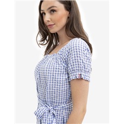 GINGHAM PUFF SLEEVE DRESS