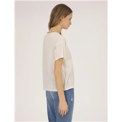 Bej Melanj Comfort Fit Tişört