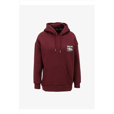 Lee Cooper Kapüşon Yaka Mürdüm Kadın Sweatshırt 241 LCF 241003 KINDY MURDUM 5003069091