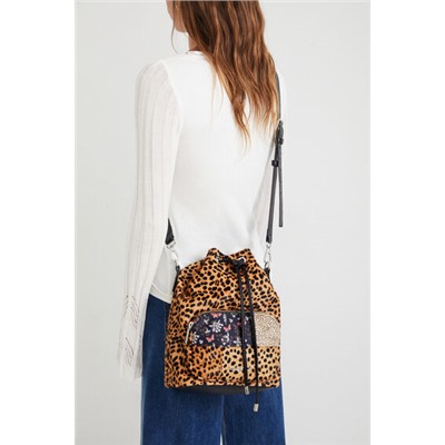 Bolso saco animal print