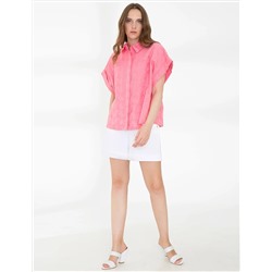 Açık Pembe Regular Fit Kısa Kollu Gömlek