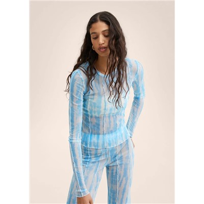Pantalón wideleg estampado -  Mujer | MANGO OUTLET Melilla