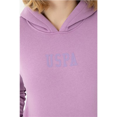 Kadın Lila Basic Sweatshirt