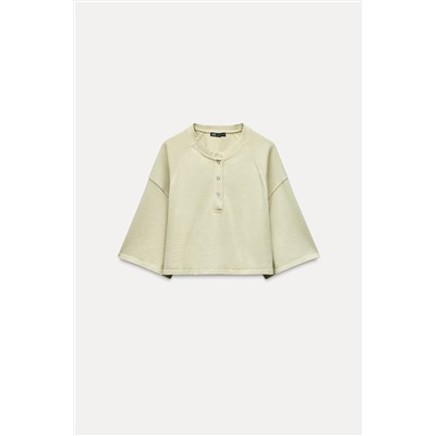 FADED-EFFECT CROP TOP